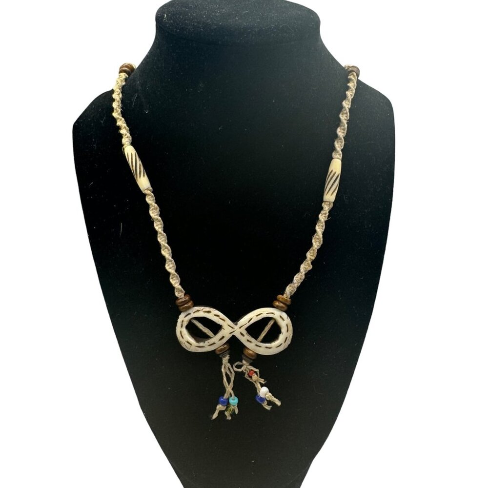 Handcrafted Infinity Knot Necklace With Beads